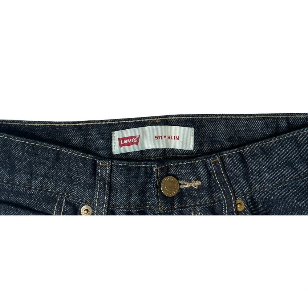 Levi's 511 Slim Fit Dark‎ Wash Blue Jeans Boys Size 28X28 16 Reg
